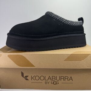 UGG Tazz Black Platform womens shoes 1122553 Slippers Suede size 9 new w box